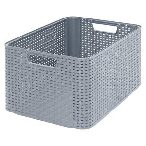 Šedý úložný košík Curver Style, 30 l
