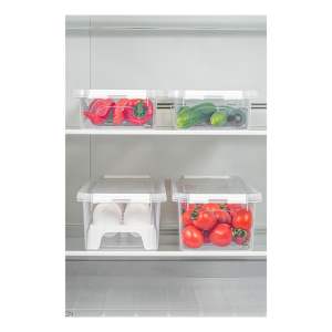 Plastové organizéry do lednice v sadě 4 ks 36×14 cm Lukutu – Hermia