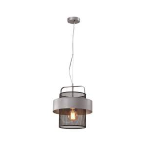 Kovové závěsné svítidlo v černo-stříbrné barvě ø 30 cm Fiba – Candellux Lighting