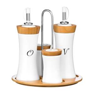 Dochucovací set s bambusovými prvky Premier Housewares Condiment