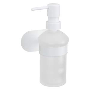 Bílý samodržící skleněný dávkovač mýdla 200 ml Orea – Wenko