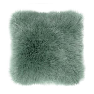 Zelený polštář Tiseco Home Studio Sheepskin, 45 x 45 cm