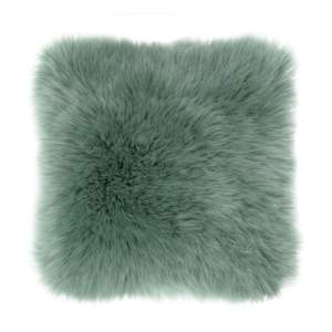 Zelený polštář Tiseco Home Studio Sheepskin, 45 x 45 cm