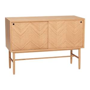 Komoda z dubového dřeva Hübsch Herringbone, výška 70 cm