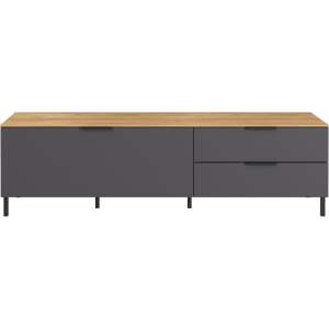 Šedý TV stolek v dekoru dubu 164×47 cm California – Germania