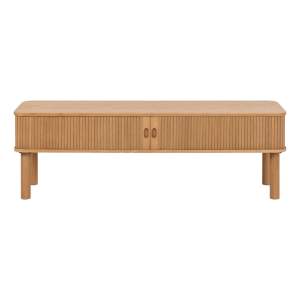 TV stolek v dekoru dubu v přírodní barvě 140×45 cm Langley – Actona