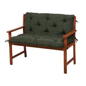 Khaki zahradní podsedáky v sadě 2 ks – na lavici 50×100 cm Selby – Sun Garden