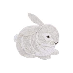 Světle šedý pratelný ručně tkaný bavlněný dětský koberec 130×135 cm Bunny – Lorena Canals