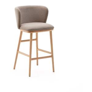 Světle hnědá barová židle (výška sedáku 65 cm) Ciselia – Kave Home