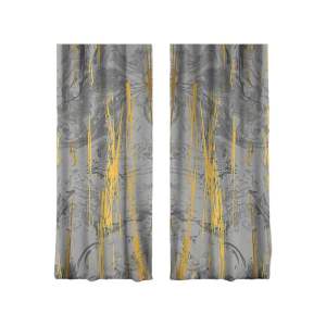 Závěsy v šedo-zlaté barvě v sadě 2 ks 140×260 cm – Mila Home