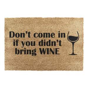 Rohožka z kokosového vlákna 40×60 cm Without Wine – Artsy Doormats