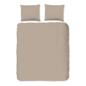 Hnědé flanelové prodloužené povlečení na dvoulůžko 200×220 cm – Good Morning