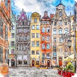 Obraz 30×30 cm Gdansk – Fedkolor