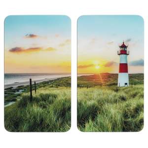 Kryty na sporák v sadě 2 ks z tvrzeného skla 52×30 cm Lighthouse – Maximex