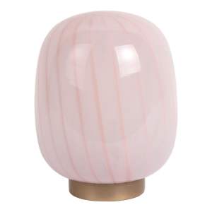 Světle růžová stolní lampa se skleněným stínidlem (výška 20 cm) Summer Globe – Leitmotiv