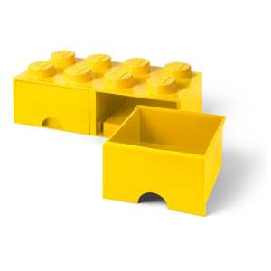Žlutý úložný box se dvěma šuplíky LEGO®