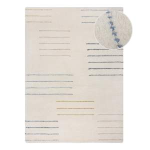 Krémový ručně tkaný vlněný koberec 120×170 cm Dottie Geometric – Flair Rugs