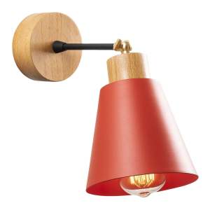 Nástěnné svítidlo v červené a přírodní barvě ø 14 cm Manavgat – Opviq lights