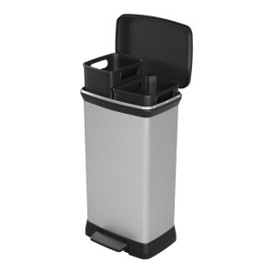 Plastový odpadkový koš na tříděný odpad/pedálový 23+23 l Deco – Curver
