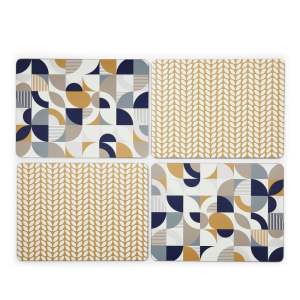 Korkovo-papírové prostírání 4 ks 21.5×29 cm Bauhaus – Cooksmart ®