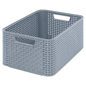 Šedý úložný košík Curver Style, 18 l