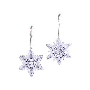Sada 2 závěsných vánočních dekorací na stromek Ego Dekor Misto Snowflakes
