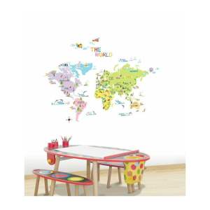 Dětská mapa 135×65 cm World Map – Ambiance