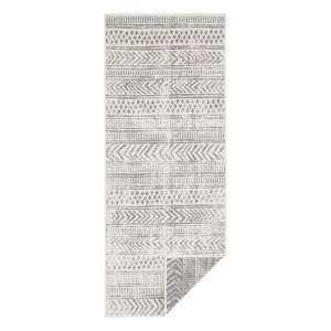 Šedo-krémový venkovní koberec NORTHRUGS Biri, 80 x 350 cm