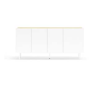 Nízká komoda v dekoru dubu v bílo-přírodní barvě 165×78 cm Arista – Teulat
