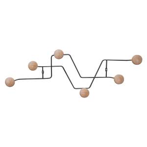 Černý kovový nástěnný věšák Zig Zag – PT LIVING