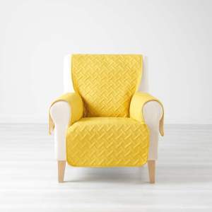 Žlutý ochranný potah na křeslo 165 cm Lounge – douceur d’intérieur