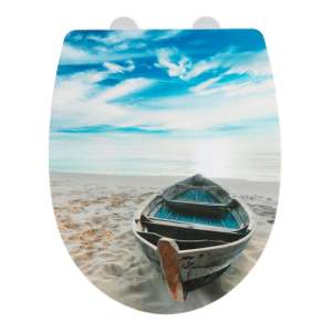 Záchodové prkénko s automatickým zavíráním 36,5 x 45 cm Boat – Wenko