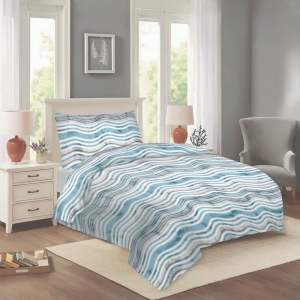 Modré bavlněné povlečení na jednolůžko 140×200 cm Jasana – Cotton House