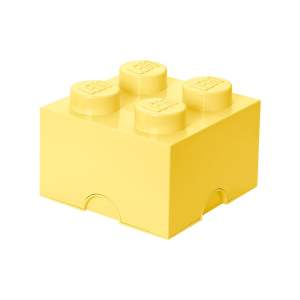 Světle žlutý úložný box čtverec LEGO®