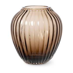 Hnědá skleněná váza Kähler Design Hammershøi, výška 14 cm