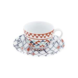 Sada 6 porcelánových hrnků s podšálky Villa Altachiara Goji
