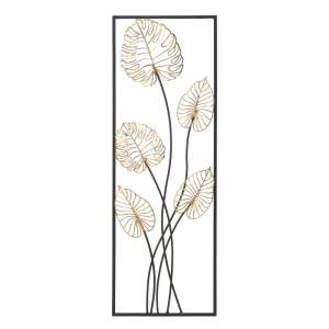 Kovová závěsná dekorace se vzorem listů Mauro Ferretti Luxy -A-, 31 x 90 cm