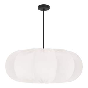 Bílé závěsné svítidlo s textilním stínidlem ø 52 cm Cafee – Candellux Lighting