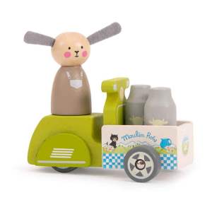 Dřevěná hračka Milk Delivery – Moulin Roty