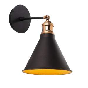 Černé nástěnné svítidlo ø 20 cm Berceste – Opviq lights