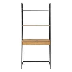 Černá knihovna v dekoru dubu 77×175 cm Seaford – Actona