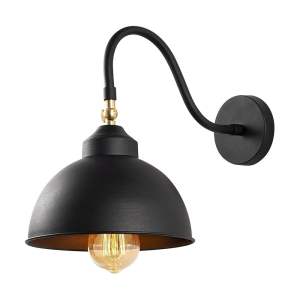 Černé kovové nástěnné svítidlo Opviq lights Fotini