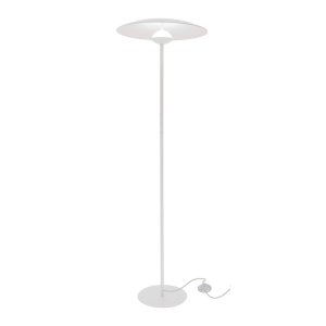 Bílá LED stojací lampa s kovovým stínidlem (výška 140 cm) Lund – Candellux Lighting
