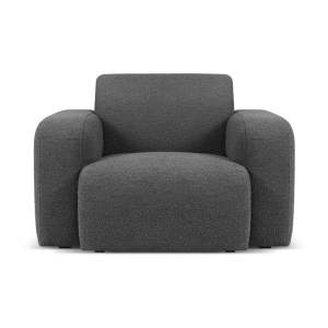 Tmavě šedé křeslo z textilie bouclé Molino – Micadoni Home