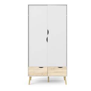 Bílá šatní skříň 99×200 cm Oslo – Tvilum