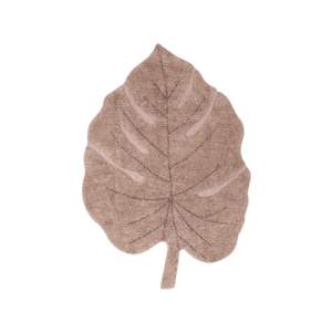 Růžový pratelný ručně tkaný bavlněný dětský koberec 120×180 cm Monstera Vintage Nude – Lorena Canals