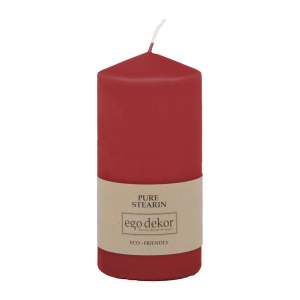 Červená svíčka Eco candles by Ego dekor Top, doba hoření 30 h