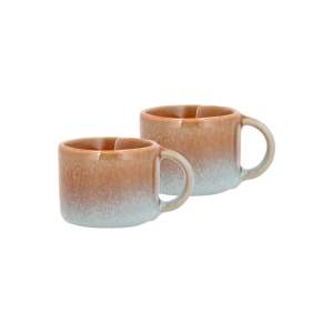Oranžové hrnky na espresso z kameniny v sadě 2 ks 80 ml Styles – Villa Collection