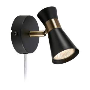 Černé nástěnné svítidlo (délka 12 cm) Folie – Markslöjd