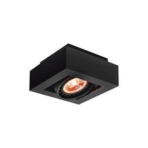 Černé stropní svítidlo s kovovým stínidlem 18,5×18,5 cm Loid – GTV